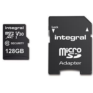 Integral 128GB SECURITY MICRO SD 4K V30 UHS-1 U3 A1 CLASS 10