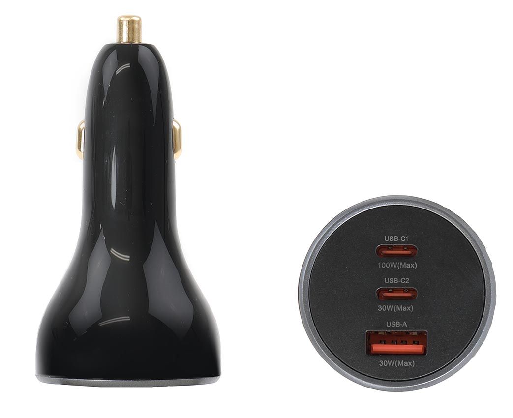 Chargeur 12/24V Brodit Dual 1x usbA 2x usbC 100W 5A PPS noir