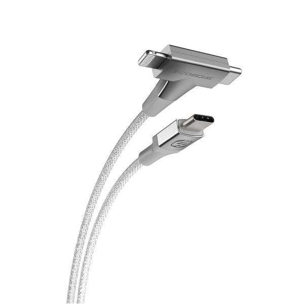 Datakabel StrikeLine™ usbC -- 2-in-1 USB-C/Lightning blanc