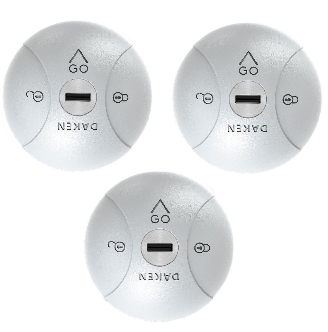 Serrure de sécurité Saturn GO gris 3x avec 6 clés