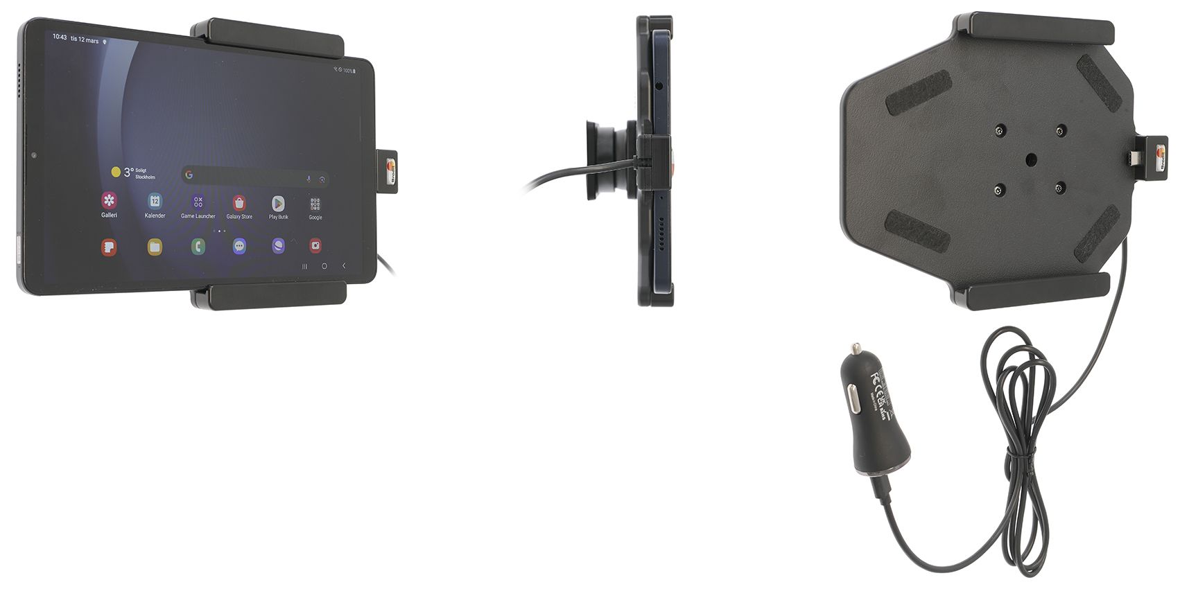 Brodit support/chargeur Samsung Tab A9 / A11 8.7 " USB cig.