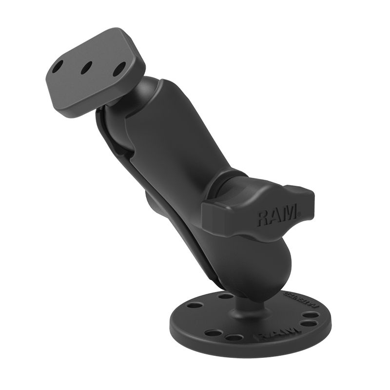 RAM Ball Mount with Double Socket Arm 2.5" RoundDiamand base